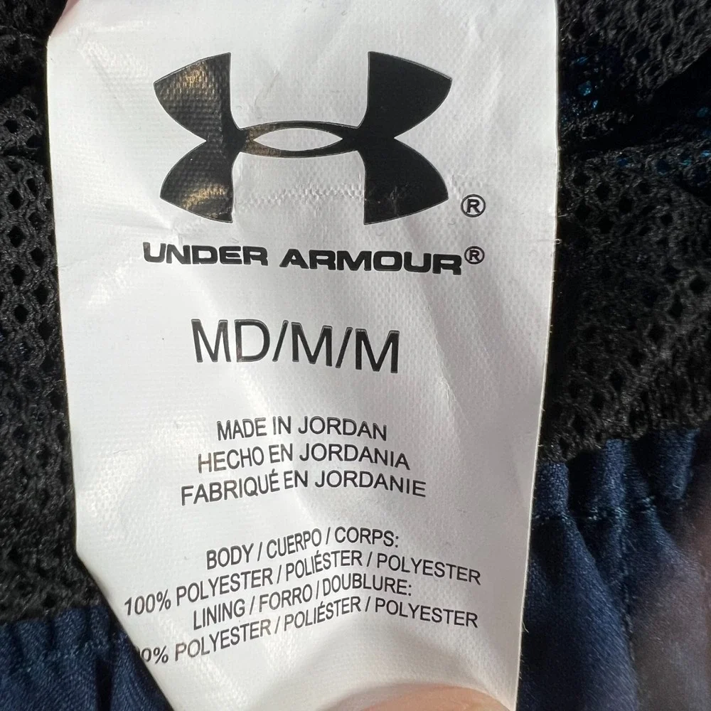 Under Armour Shorts Mens Medium Blue Lined Casual Active Workout New